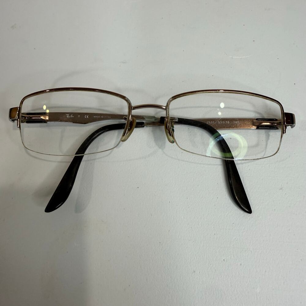 Ray-Ban RB6158 2531 Eyeglasses 53-18-140 Brown Metal Frames Only Glasses